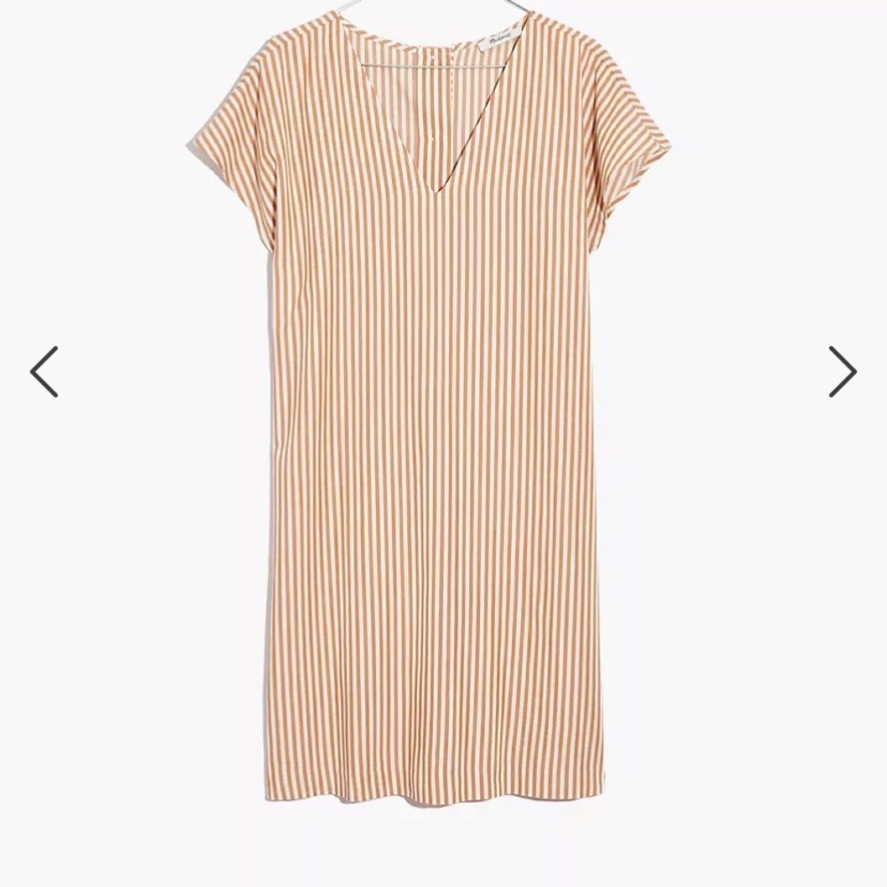 Madewell Button Back Easy Dress Stripe XS